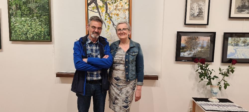 Wernisaż Krystyny Kuźniarskiej i Piotra Warchoła w Muzeum Narciarstwa im. Stanisława Barabasza w Cieklinie