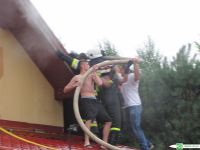 Pożar domu w Dobryni