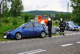 Zderzenie fiata z bmw na skrzyżowaniu w Woli Cieklińskiej (Sieniawa)