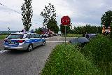 Zderzenie fiata z bmw na skrzyżowaniu w Woli Cieklińskiej (Sieniawa)