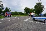 Zderzenie fiata z bmw na skrzyżowaniu w Woli Cieklińskiej (Sieniawa)