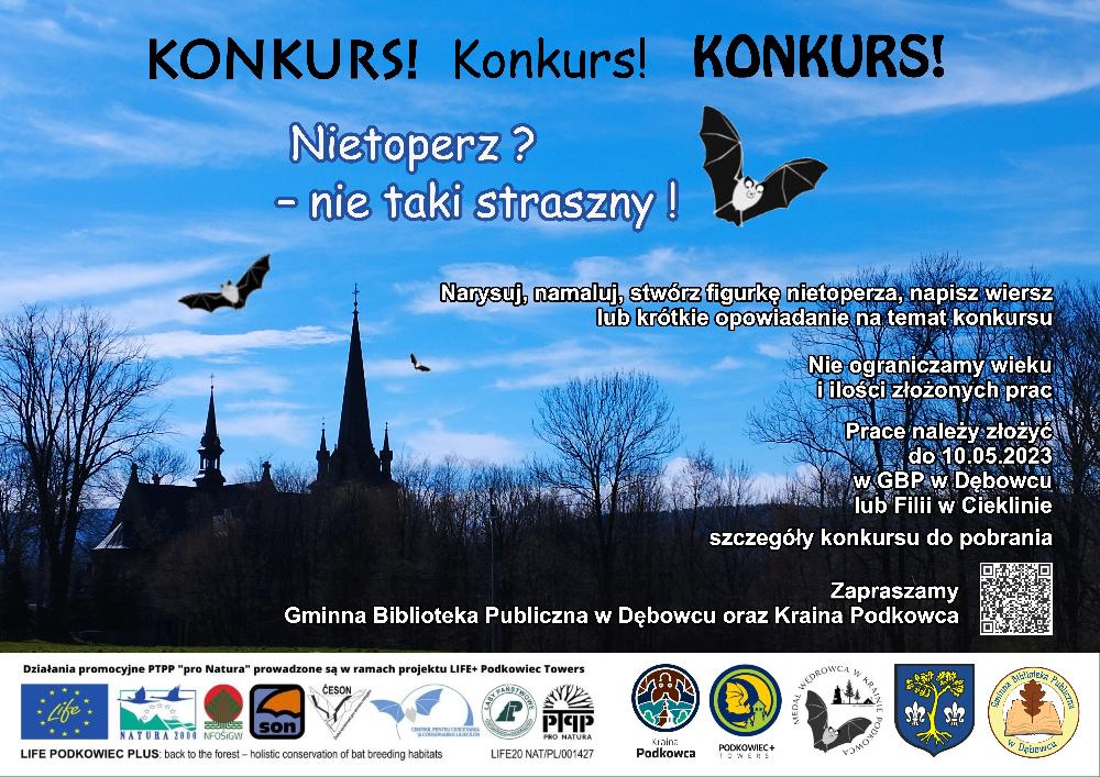 Konkurs plastyczny „Nietoperz? Nie taki straszny!”