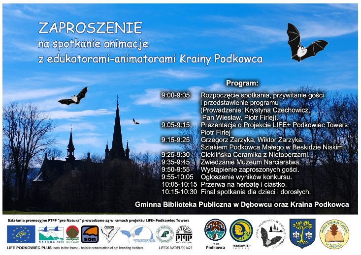 Zaproszenie na spotkanie animacje z edukatorami-animatorami Krainy Podkowca