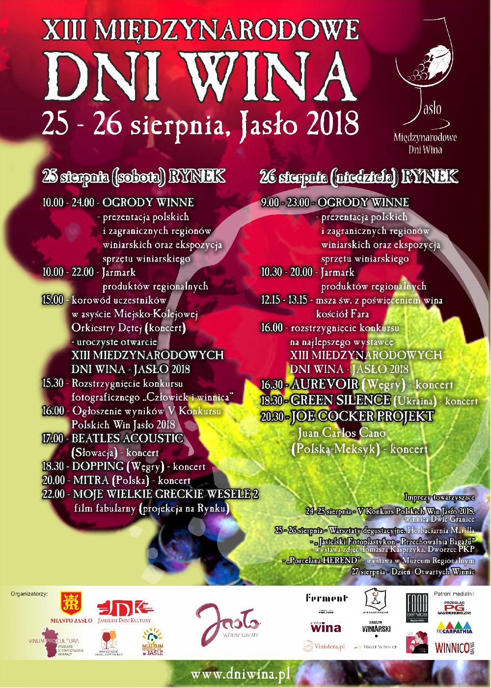XIII Międzynarodowe Dni Wina 2018