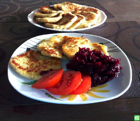 Placki z gotowanych ziemniaków